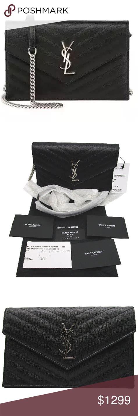 ysl monogram wristlet|ysl monogram wallet on chain.